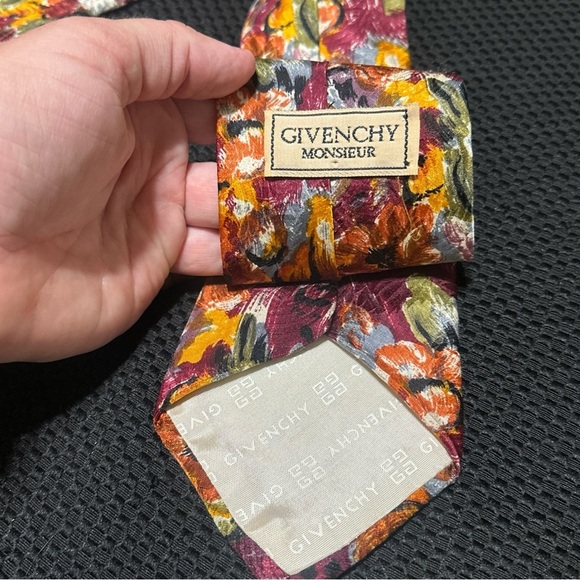 Givenchy Men’s Floral Brushstroke Tie Imported All Silk From Italy Father’s Day - Picture 9 of 9